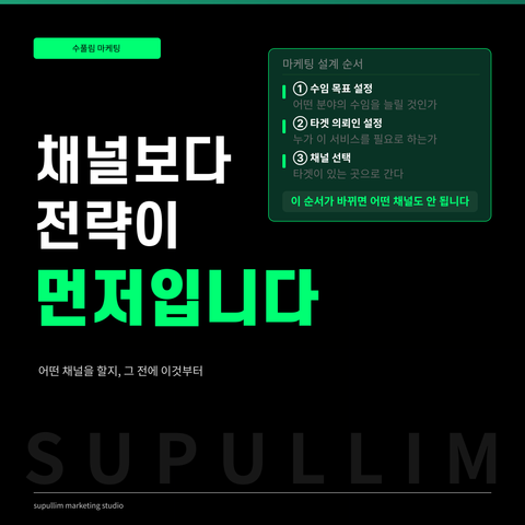 채널 선택보다 전략 설계를 먼저 살펴보는 글의 표지